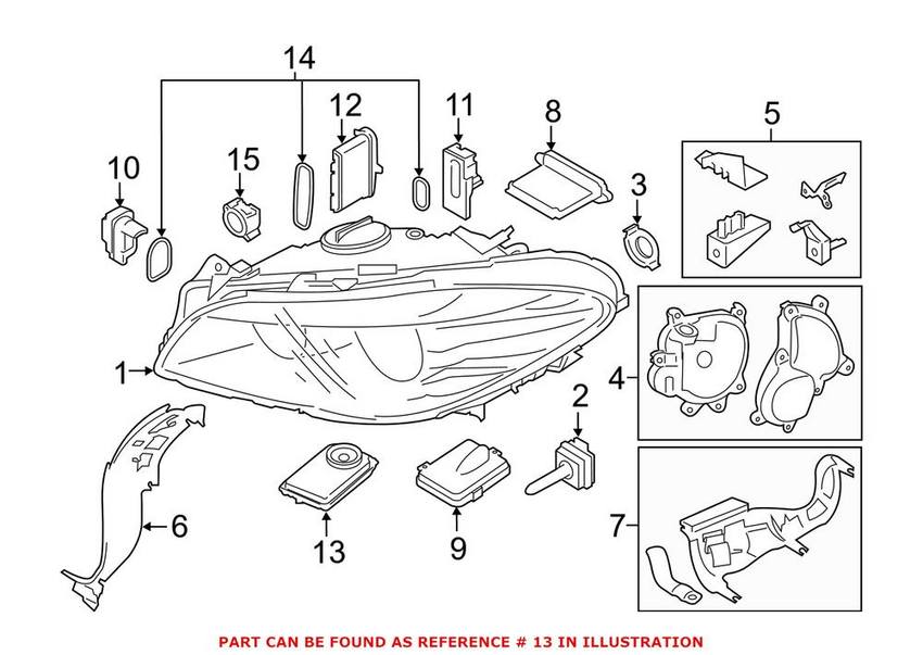 BMW High Intensity Discharge Lighting Ballast - Front 63117395403